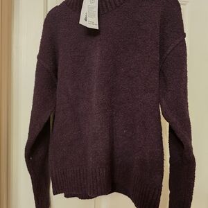 Elegant Plum Crew Neck Sweater